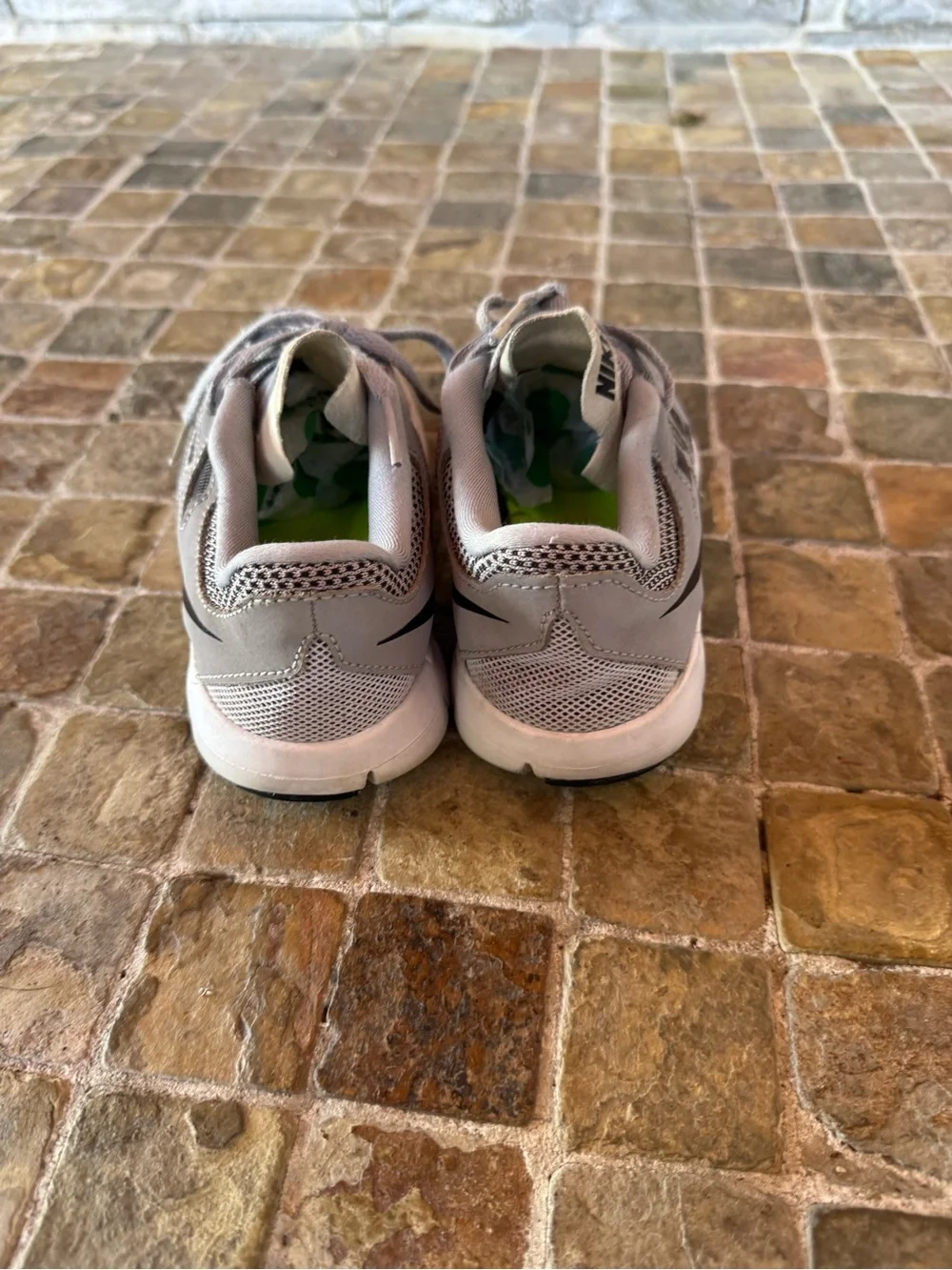Nike Gray & White Mesh Training Sneakers